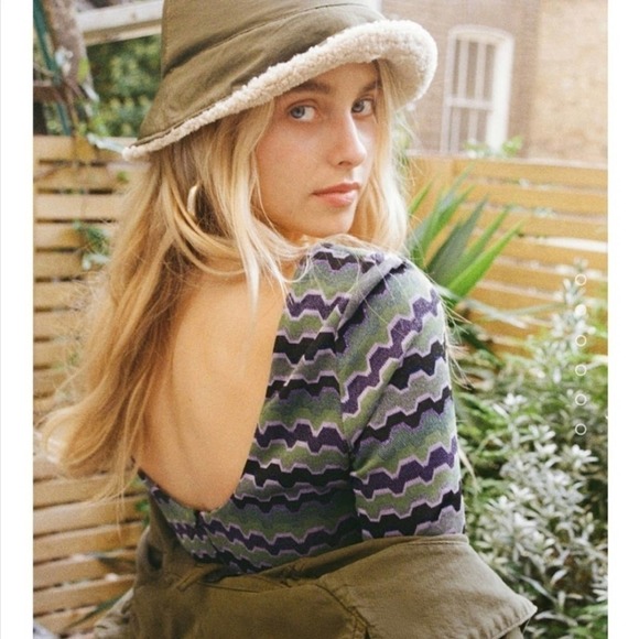 NWT Zara Green Purple Metallic Geo Striped 90s Cutout Mini Dress Size Small - Picture 10 of 14